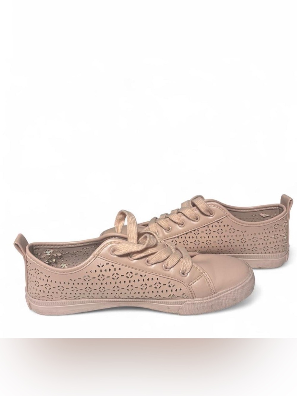 Blush Pink Tommy Hilfiger Perforated Sneakers